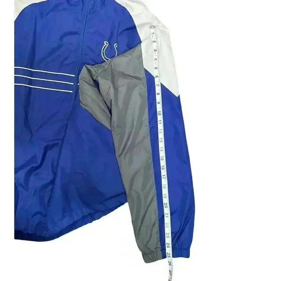 NFL Indianapolis COLTS SI  Windbreaker Jacket Size L Blue & White - Picture 6 of 6